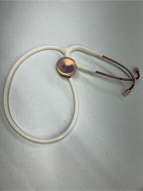 Rose Gold and Cream Stethoscope - Professional Medical Wearable